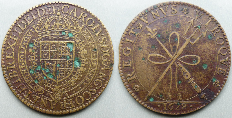Charles I pattern AE shilling or medal